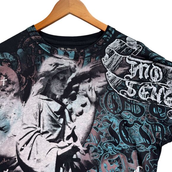 Cyber Affliction Style Most Official Seven Angel Graphic Art Black T Shirt 2XL - Picture 3 of 8